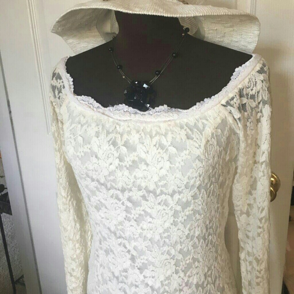 Lace evening dress